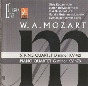 String Quartet KV 421 / Piano Quartet KV 478
