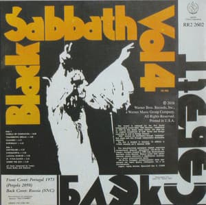 Black Sabbath Vol 4